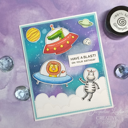 Creative Expressions Jane's Doodles Have A Blast 6 in x 8 in Clear Stamp Set