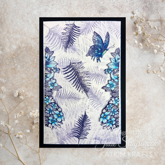 Katkin Krafts The Butterfly Effect 6 in x 8 in Clear Stamp Set