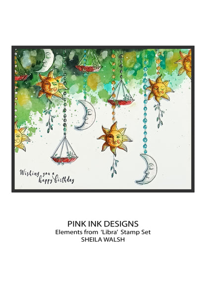 Pink Ink Designs Libra 6 in x 8 in Clear Stamp Set