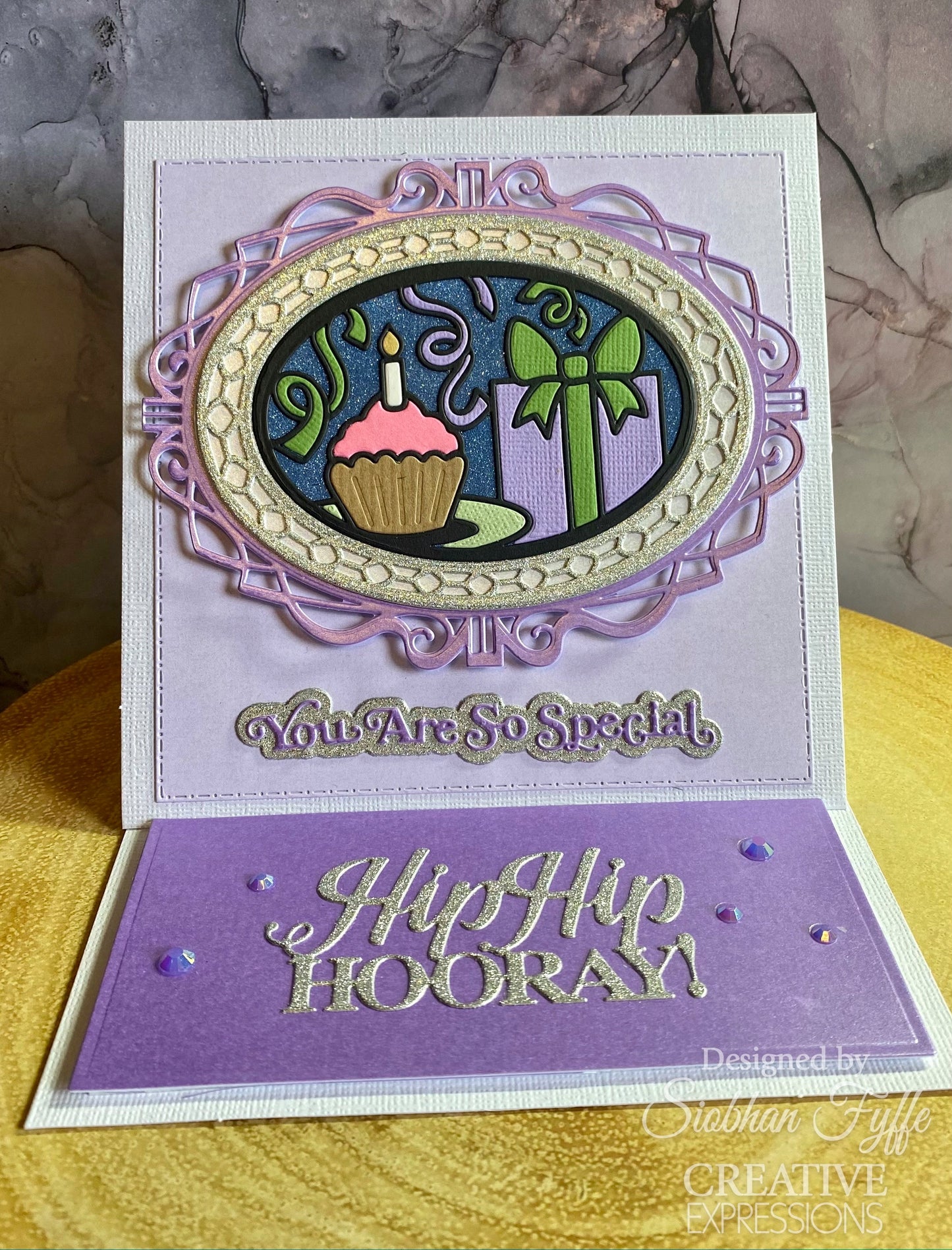 Creative Expressions Sue Wilson Stained Glass Birthday Craft Die
