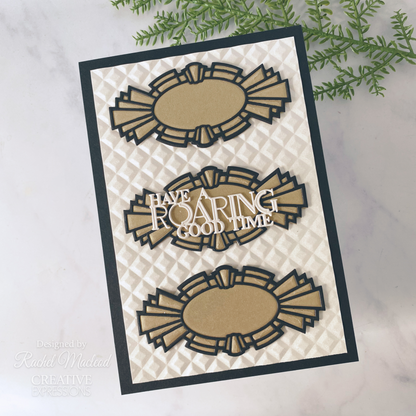 Creative Expressions Sue Wilson Mini Expressions Art Deco Have A Roaring Good Time Craft Die