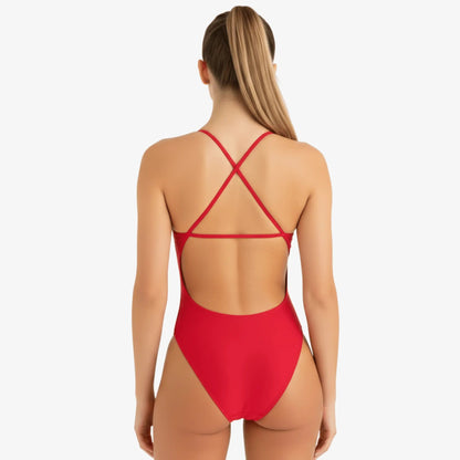 Crimson X-Back One-Piece Training Swimsuit by Norca