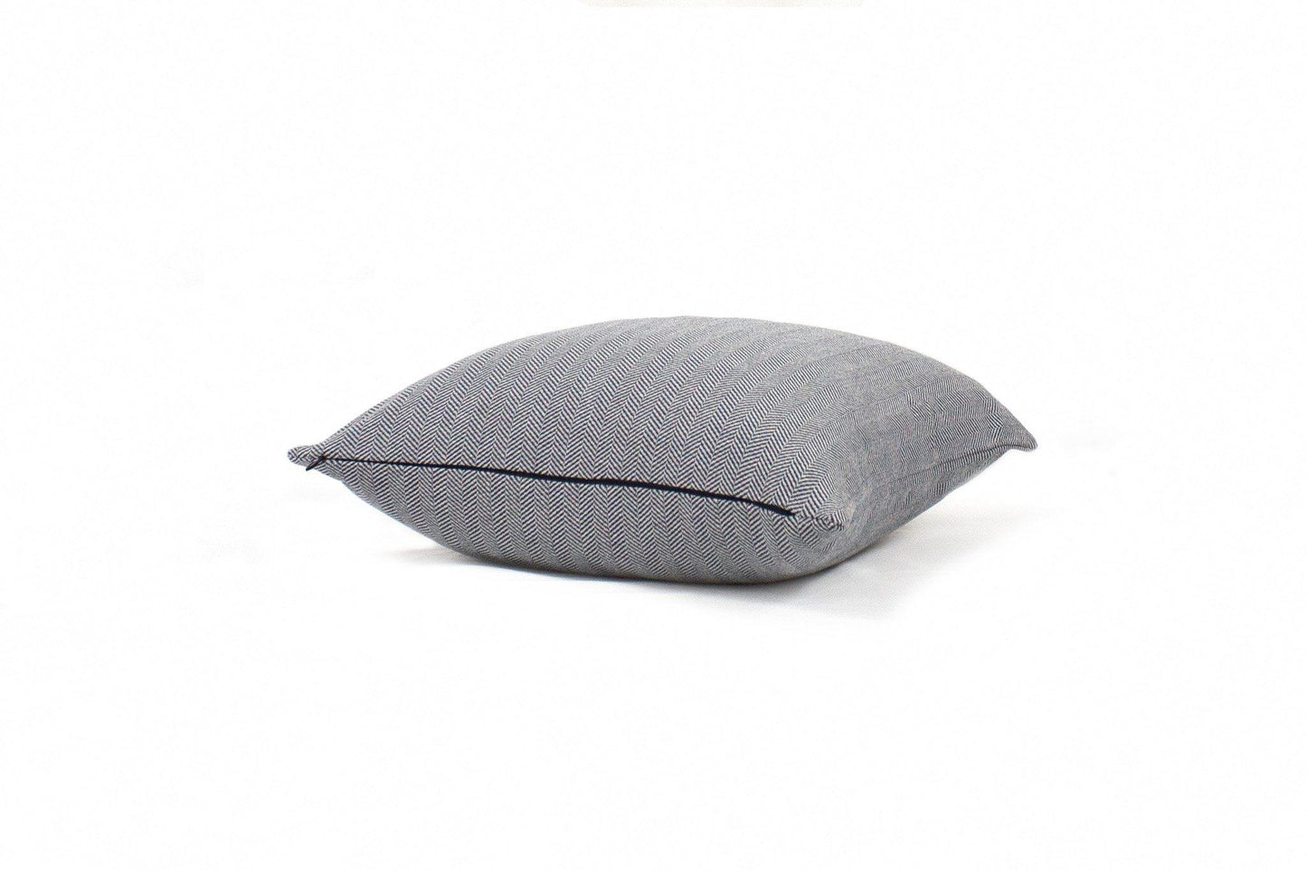 Kissenbezug aus Denim-Fischgrät
