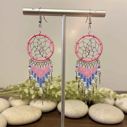 Pink/light purple Dreamcatcher Dangles