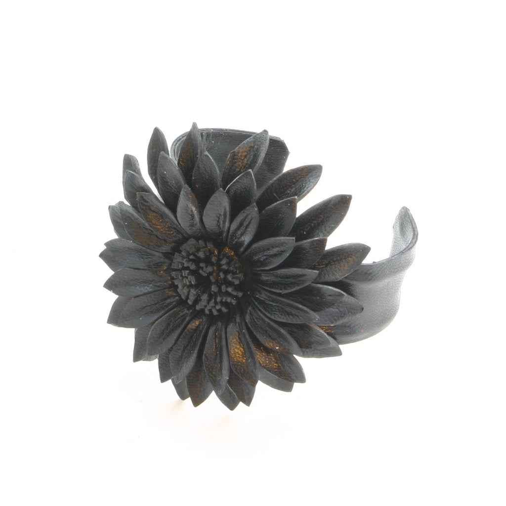 Leather Flower Cuff