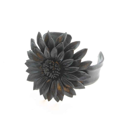 Leather Flower Cuff