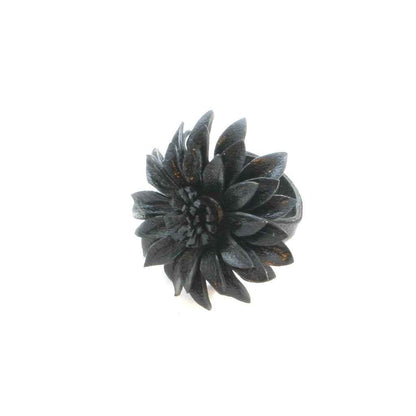 Leather Flower Ring