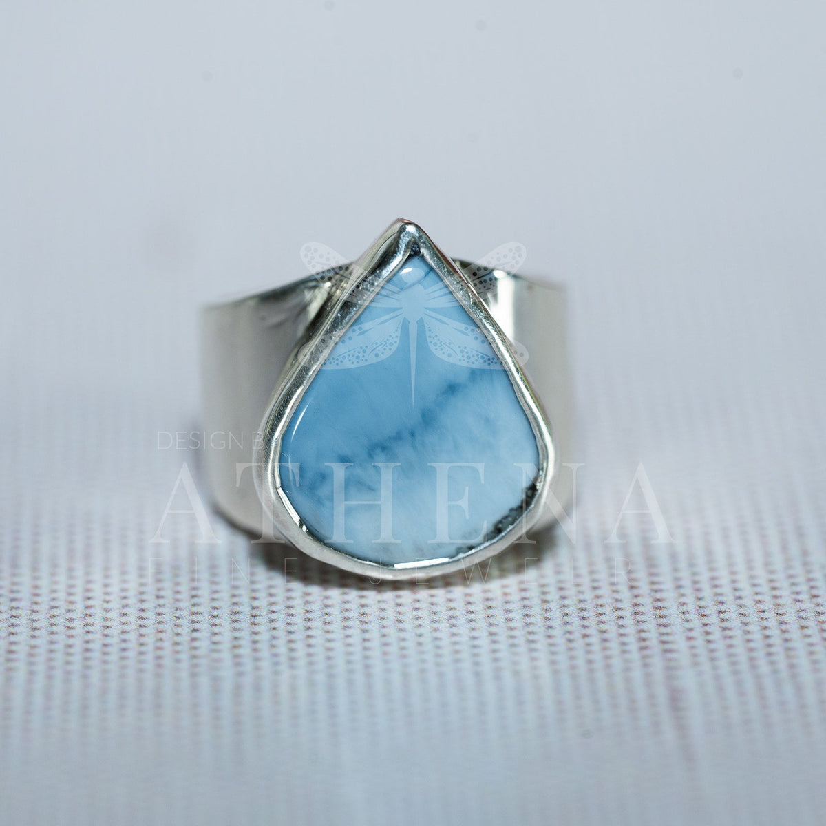 Sky - Blue Opal Ring | Sterling Silver, Bold Statement Piece | Size 6.5
