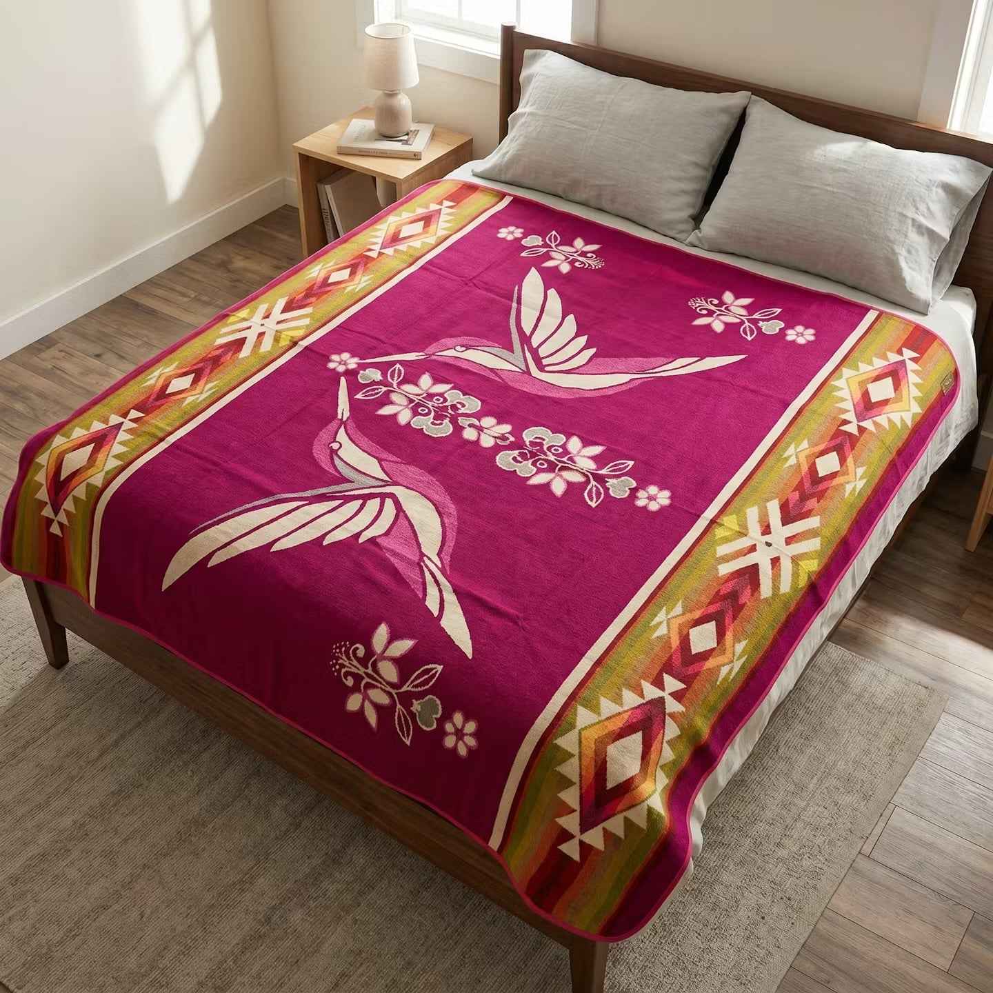 OLDTRIBES™ Twin Hummingbird Reversible  Blanket