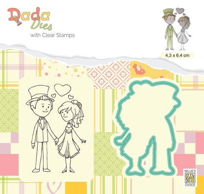 DADA Set Die & Clear stamp marriage In Love