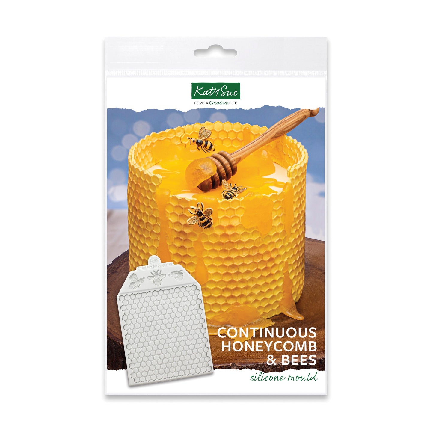 Continuous Honeycomb & Bees Silicone Mould