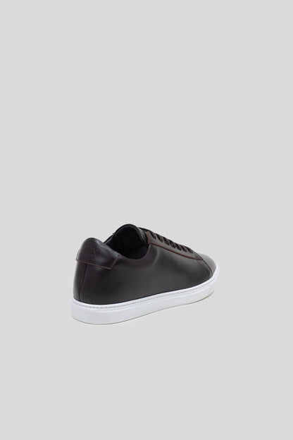 Dark Brown Calfskin Leather Città Sneaker