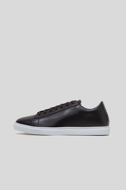Dark Brown Calfskin Leather Città Sneaker