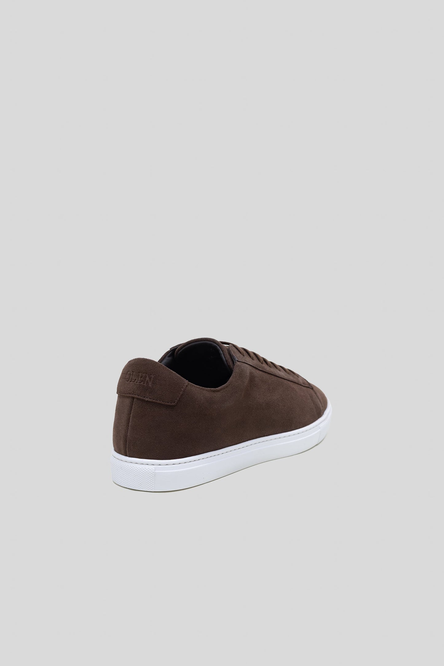 Dark Brown Suede Leather Low-Top Sneaker