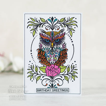 Creative Expressions Designer Boutique Collection Owl Be There For Twit Twoo A6 Clear Stamp Set