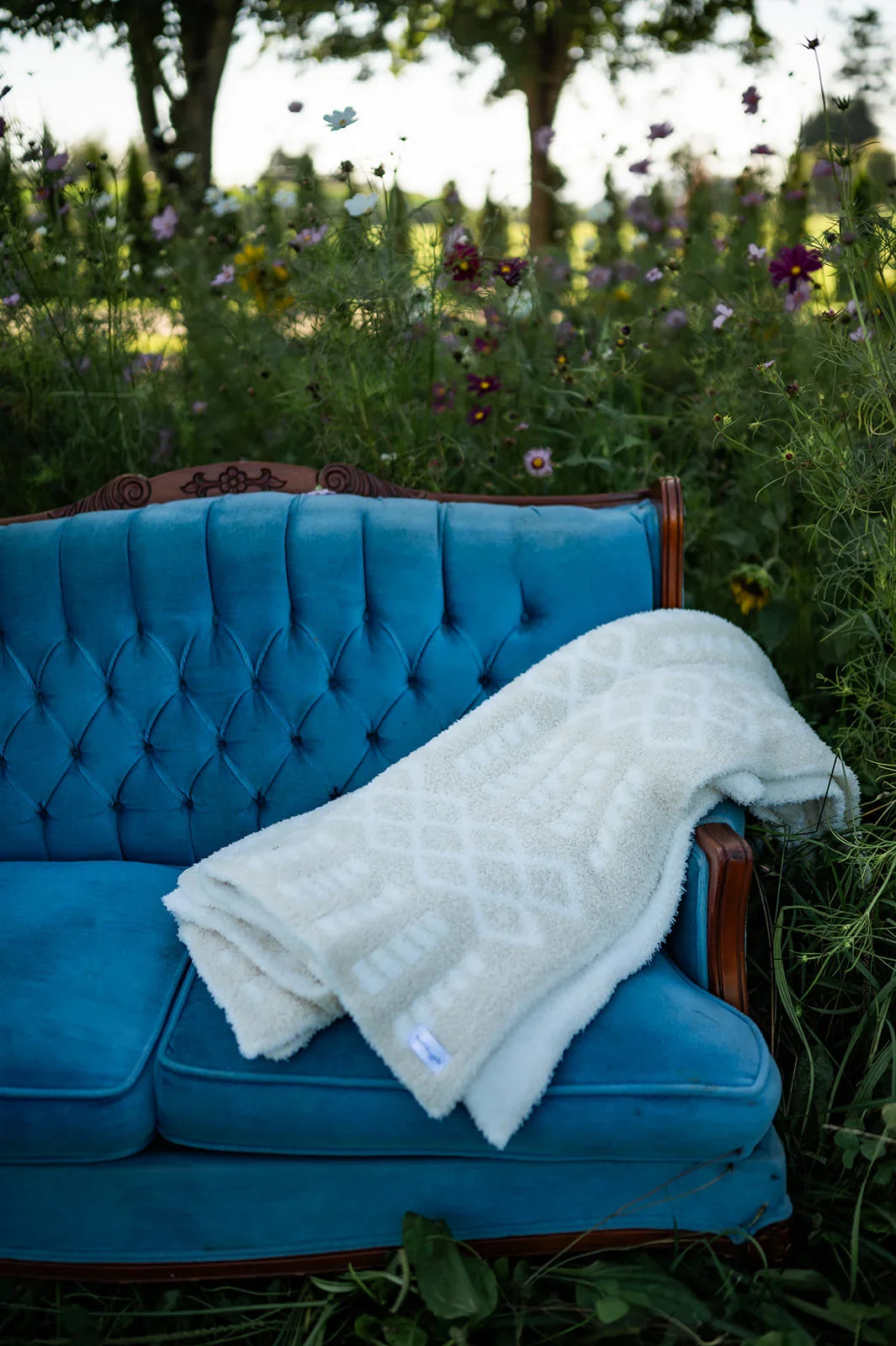 Birch- und Marshmallow-Diamantspitzendruck, extralange Decke