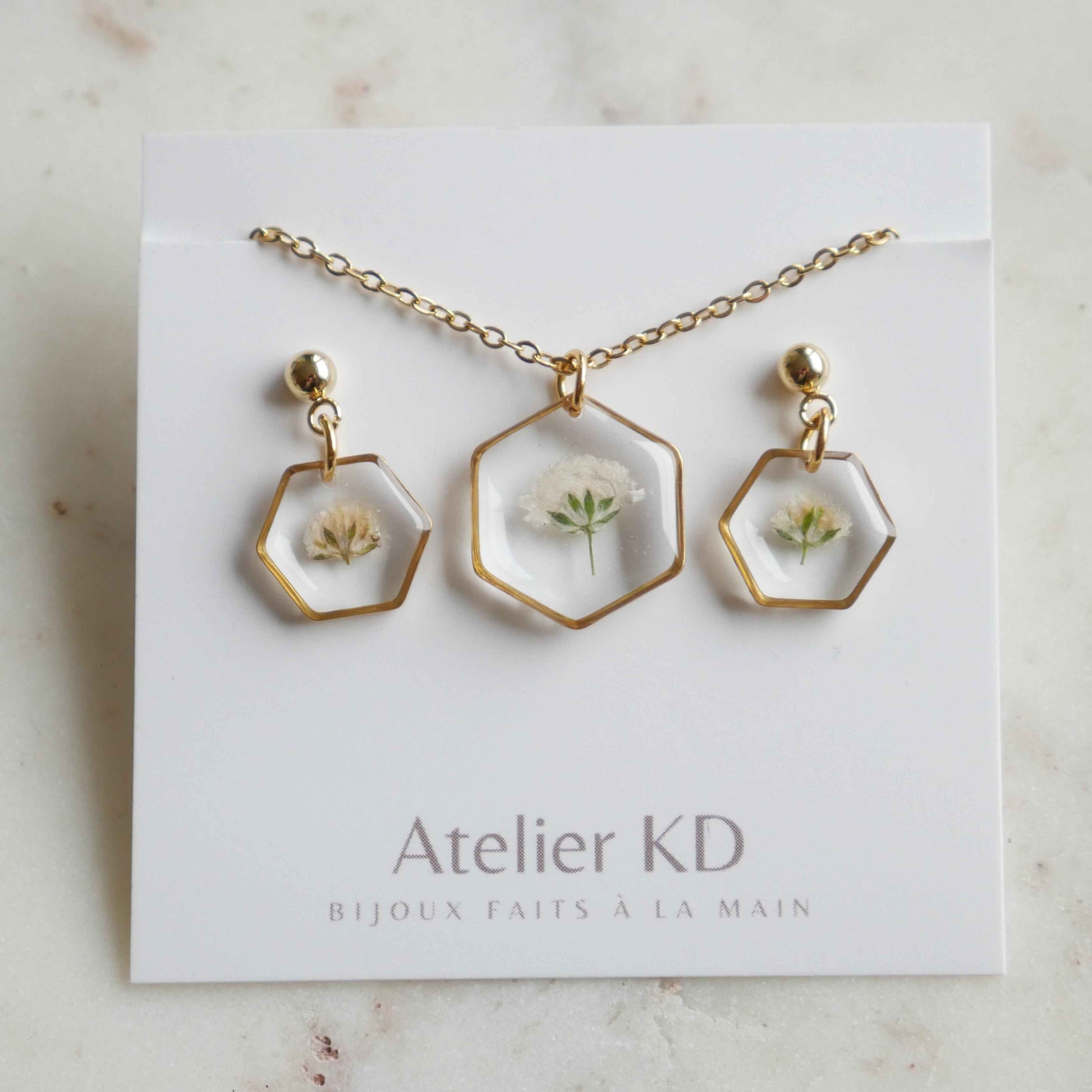 Parure Gigi blanc - hexa (moyen)