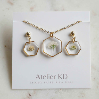Parure Gigi blanc - hexa (moyen)