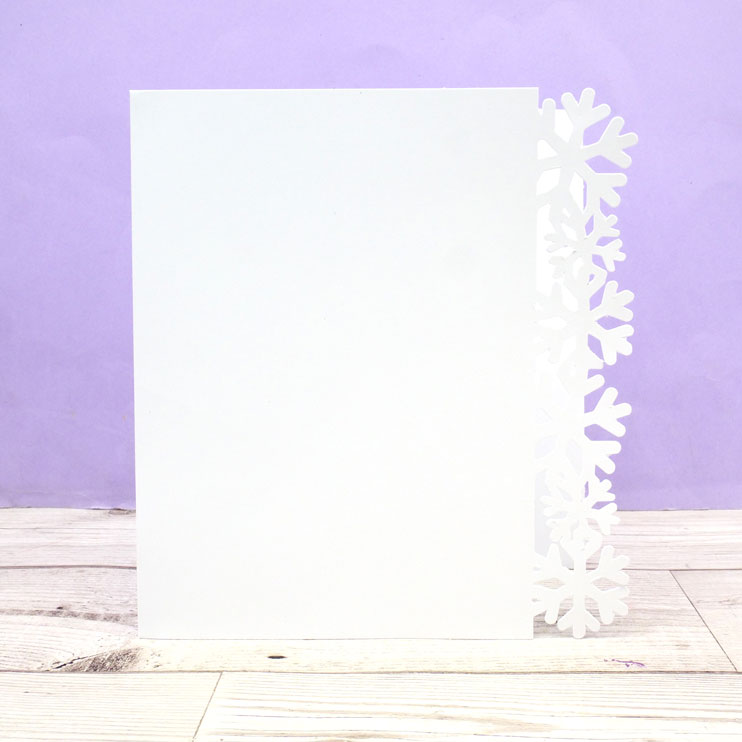 Festive Fancy-Edge Card Blanks - Snowflakes