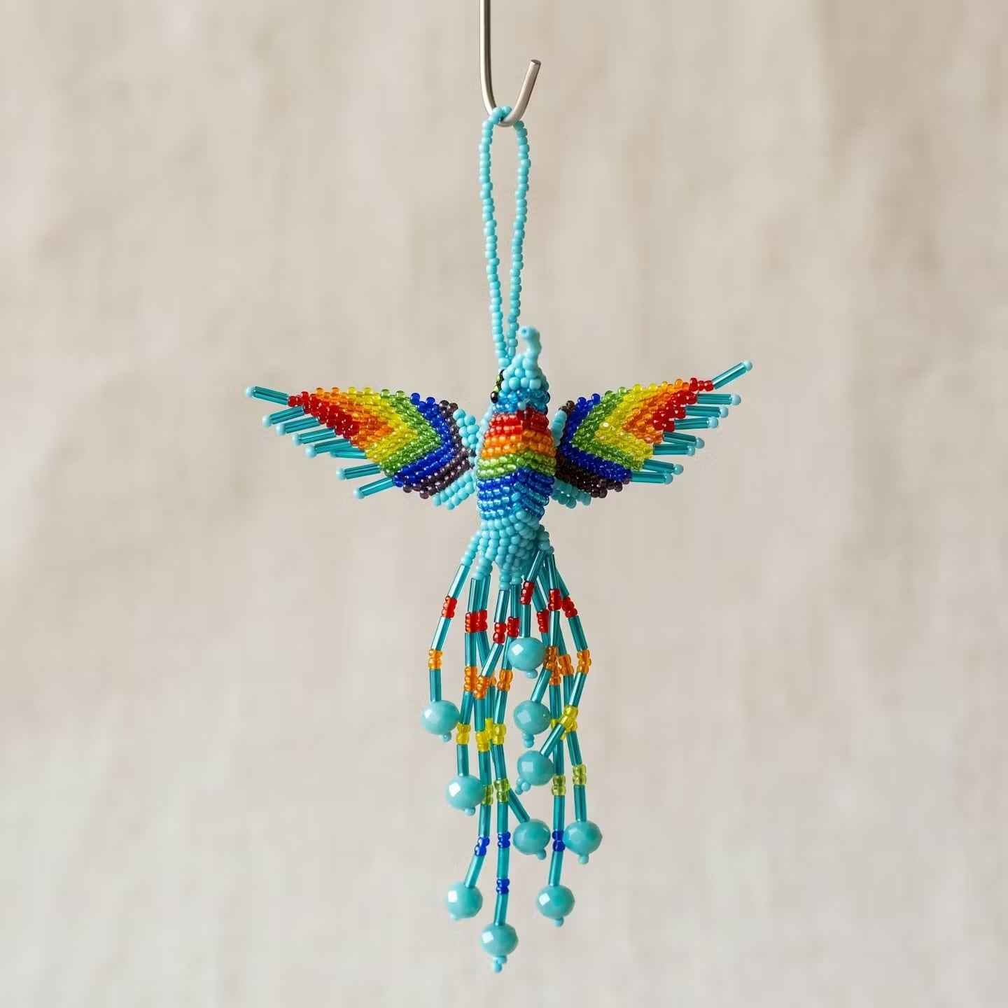 Turquoise Beaded Humming Bird