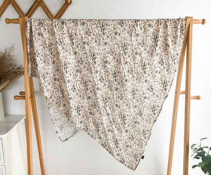 Mousseline de bambou floral
