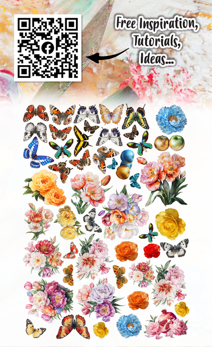 AALL and Create - A6 Ephemera Die-Cuts - Sorbet Petals
