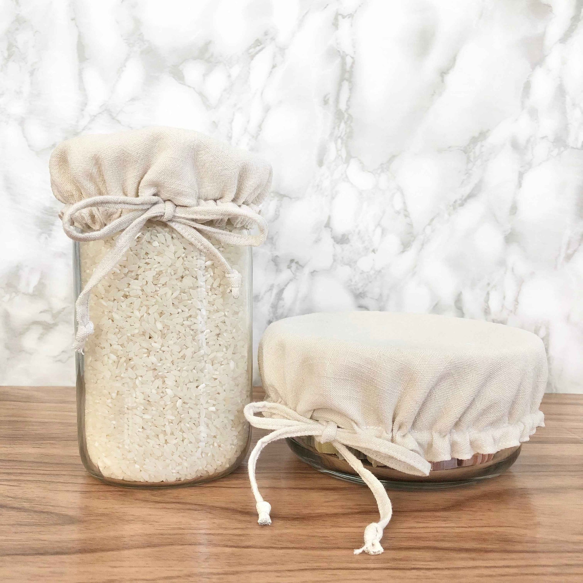 Linen Jar and Bowl Cover