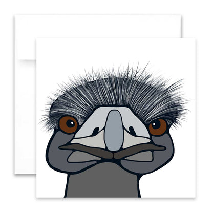 Grußkarte - Emu