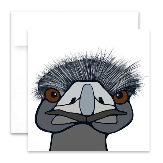 Grußkarte - Emu