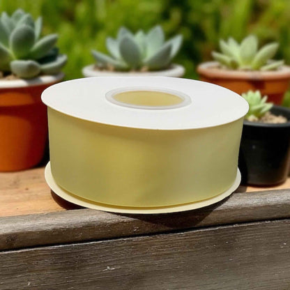 Satin Ribbon Double Face Lemon #614 -3.8 cm Wide