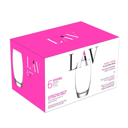 Highball Cocktail & Beverage Glasses 17.25 oz – LAV EMPIRE – Set of 6