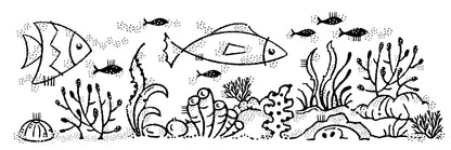 Woodware Clear Singles Coral Reef 8 in x 2.6 in Stamp