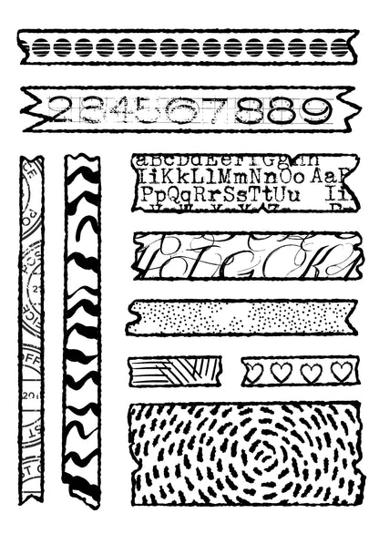 Woodware Clear Singles Scrap Washi 4 in x 6 in Stamp