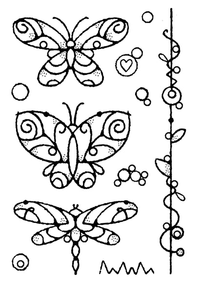 Woodware Clear Singles Wired Butterflies 4 in x 6 in Stamp