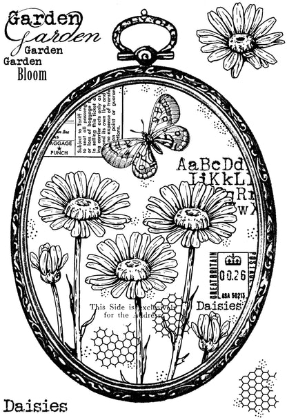 Woodware Clear Singles Daisy Frame 4 in x 6 in Stamp