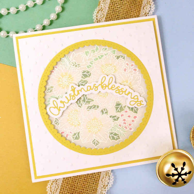 For the Love of Stamps - A Circle of Christmas Roses