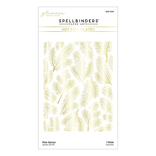 Pine Sprays Hot Foil Plate from the Glimmer for the Holidays Collection