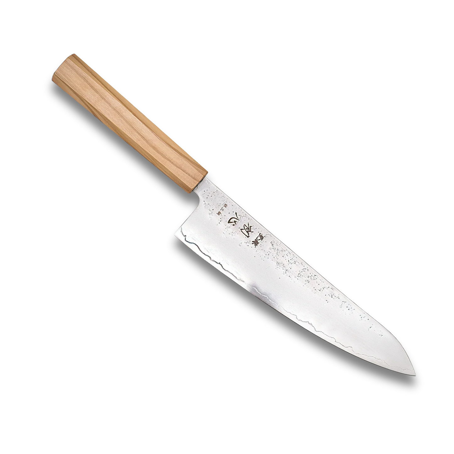 Ginrei Silver 3 Nashiji Gyuto Messer 210mm - Olivenholzgriff