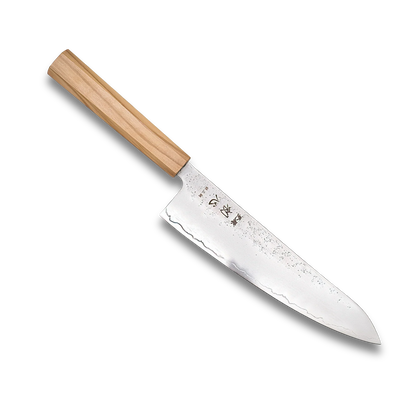 Ginrei Silver 3 Nashiji Gyuto Messer 210mm - Olivenholzgriff