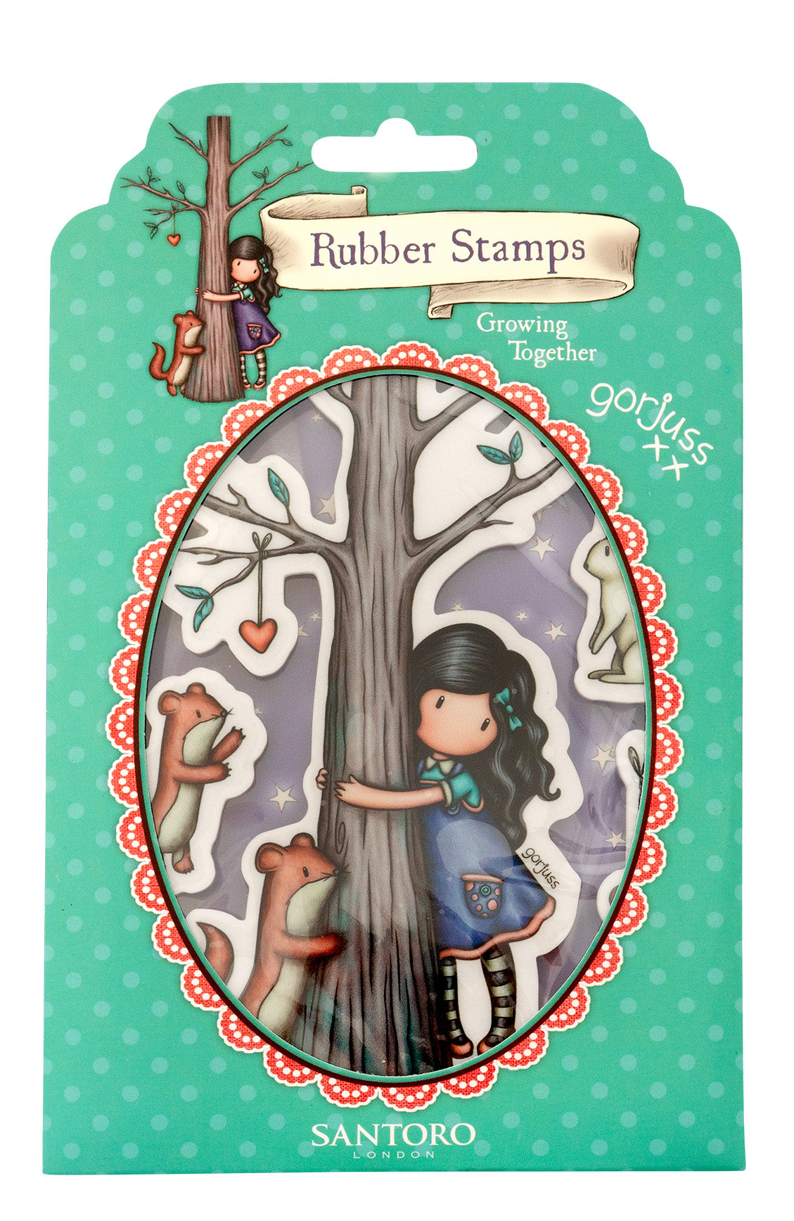 SAN Cling Stamp Growing Together Gorjuss Essentials 120x170x5mm 7 PC nr.521