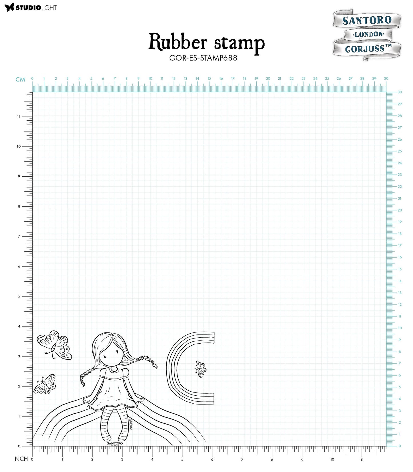 SAN Cling Stamp Rainbow Heaven Gorjuss Essentials 5 PC