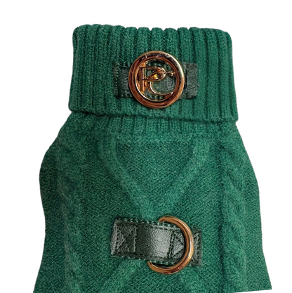 Green Sweater with D-ring