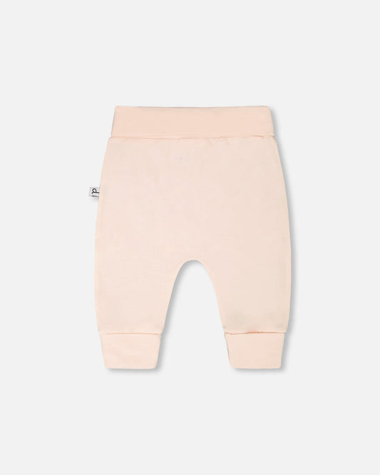 Organic Cotton Jersey Evolutive Pants Peach