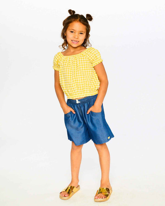Blue Chambray Bermudas