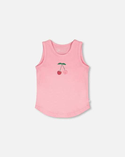 Organic Cotton Jersey Tank Top Pink