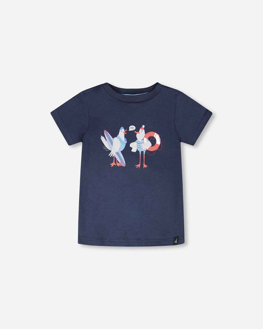 Organic Cotton Short Sleeve T-Shirt Blue