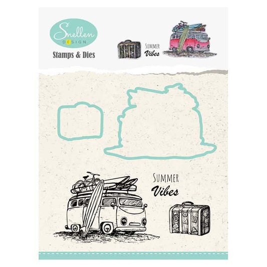 Holiday Die & Stamp Set - Bus