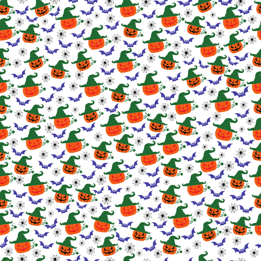 Jack - O' - Lantern Halloween Pattern 1 Adhesive Vinyl