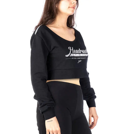 Headrush Angel Wings Cropped V-Neck Sweatshirt