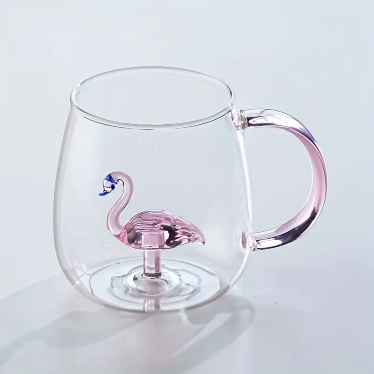 Flamingo Borosilicate Glass Mug 13.5 oz - 1Piece